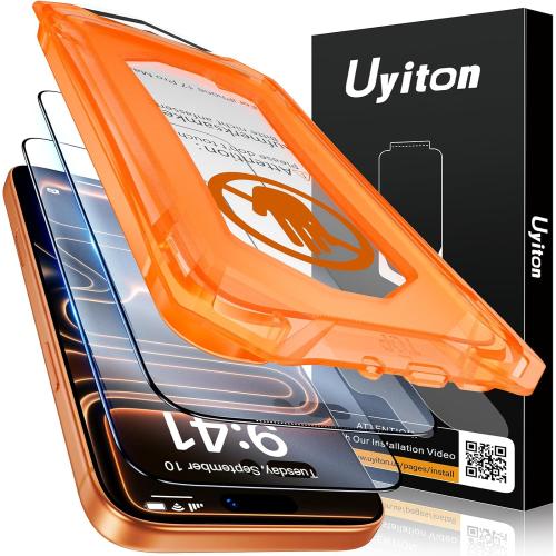 Uyiton Compatible with iPhone 17 Pro Max Matte Screen Protector - Anti-Fingerprint [Easy to Install] Shatterproof Full Coverage Smooth as Silk 9H Tempered Glass Screen Cover, 2 Pack