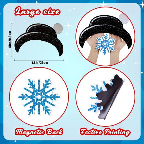 82PCS Christmas Garage Door Decorations Magnets - Snowman Snowflake Xmas Holiday Refrigerator Fridge Kitchen Decor