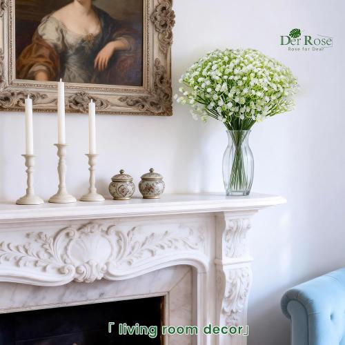 24Pcs Babys Breath Artificial Flowers Bulk, 11in Stems for Vase DIY Decor