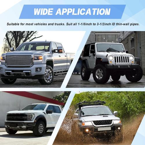 3 PCS Exhaust Pipe Expander Set, 1-1/8 to 3-1/2 Tail Pipe Expander Tool Set, Muffler Pipe Expander Set Compatible with Most Vehicles and Trucks, Automotive Tool Kit for Tail Pipe Tube