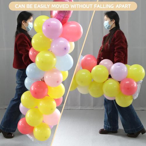 Upgraded Balloon Column Stand Kit, 7 Feet Height Adjustable Balloon Tower Pillar with Reusable Metal Telescopic Design for Graduation, Wedding, Baby Shower, Birthday Party Decoration