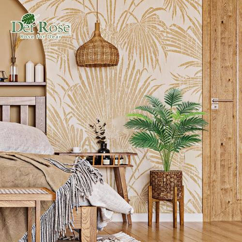 Der Rose 28'' Artificial Palm Tree Tall Fake Tropical Faux Trees Indoor and Outdoor for Home Bathroom Porch Outside Patio Decor (White Pot)