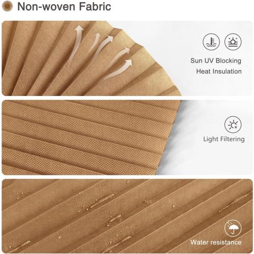 Window Blinds Cordless No Drill Cut to Size Clip On Stick On Self Adhesive Temporary Blinds Pleated Paper Blinds for Windows Doors Shades for Home Nursery Bedroom Kitchen Bathroom