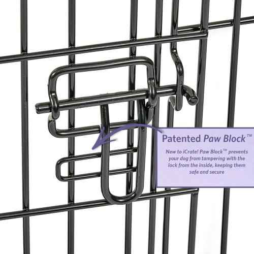 MidWest Homes for Pets 48-Inch iCrate Folding Dog Crate with Divider Panel, Leak-Proof Tray & Secure Latches – Metal Wire Kennel for XL Breeds – Portable, Durable & Easy to Assemble