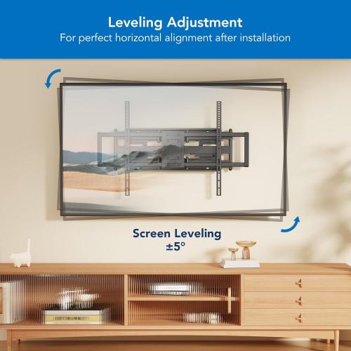 Mount-It! Heavy Duty XXL Full Motion TV Wall Mount for Extra Large TVs, max VESA 900x600, Holds up to 264lb, Swivel Tilt Extension Adjustable TV Mount for 60 65 75 80 85 90 98 100 115 120 in