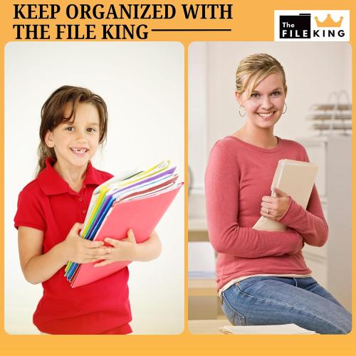 The File King Letter Size Carnelia Red File Folders with Prongs, 10 Pack, 8.5 x 11