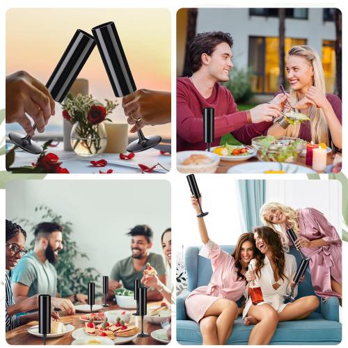 Domensi 30 Pcs Champagne Flutes Bulk Acrylic Goblet 6 oz High Stem Wine Glasses Champagne Cup Unbreakable Reusable for Christmas Halloween Valentine Birthday Wedding Party Decorations (Black)