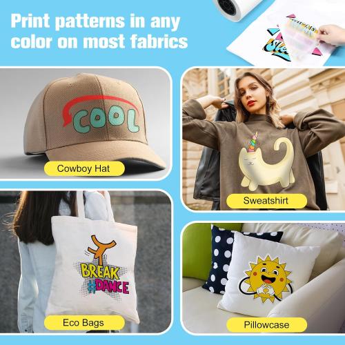 Yamation DTF Transfer Film Glossy: 8.5 x 11inch 50 Sheets PET Paper Glossy Clear Cold Peel Direct to Film Transfer Film for Tshirt
