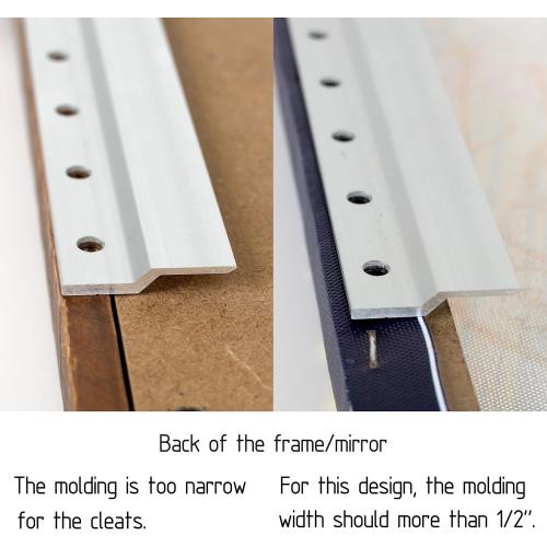 Z-Hanger Picture Hanging Kit 18 Inch - 2 Pairs - Z Bar Clips for Mirror Wall Frame Mounting Hardware,French Cleat Hangers 90 Lbs,Z Bracket Alloy Picture Hangers Kit for Headboard Cabinet,Art