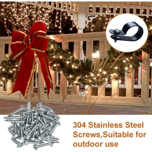 60 Pack 1/4 in Rope Light Clips p-Style Mounting Clips Plastic Cable Clamps for Wire Management(White-60p, 1/4)