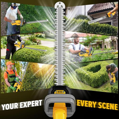 Hedge Trimmer Compatible for Dewalt 20V 60V Battery，Cordless Electric Hedge Trimmer with 1600RPM Brushless Motor, 22'' Dual-Action Blade with 3/5'' Cutting Capacity (NO Battery) ‼️unused‼️