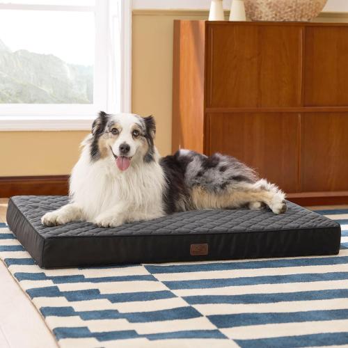 Bedsure Orthopedic Dog Bed for Extra Large Dogs and Crate - Thick Memory Foam Pet Mattress with Removable Washable Cover and Egg Crate Foam, Suitable for Pet Up to 100 lbs, , Black