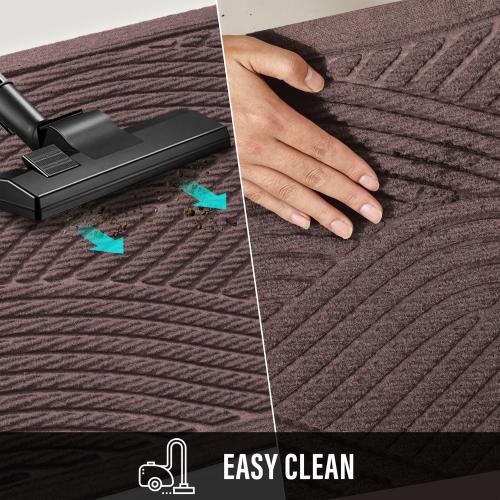 Sturdy Front Door Mat, Absorbent Muddy Dirt Resist Welcome Door Mats Outdoor Indoor, Stain and Fade Resistant, Non-Slip Backing Entry Mat Low Profile Doormat for Entryway, Coffee