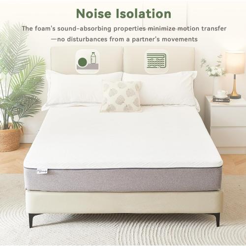 Twin Mattress, 6 Inch Memory Foam Twin Size Mattress in a Box with Washable Removable Cover, Soft and Comfortable, Pressure Relief, Medium Firmness