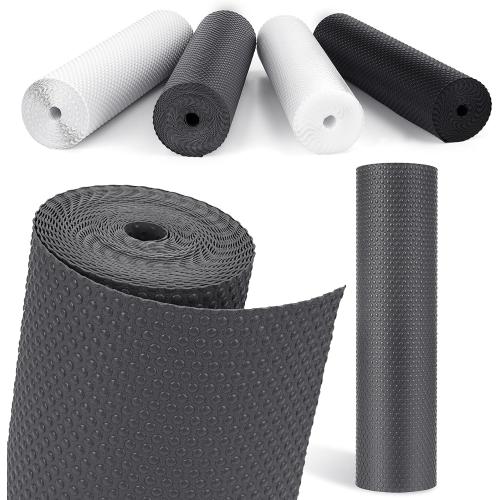 Drawer Liners, Waterproof Shelf Liner, Anti-Slip Non-Adhesive BPA Free Kitchen Cupboard Cabinet Liner Refridge Fridge Mats Sink Protector Strong Durable for Home (Grey/19.7in x 20Ft)