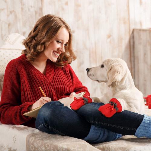 Weewooday 12 Pcs Dog Boots Adjustable Drawstring Puppy Boot Waterproof Anti Slip Dog Paw Protector Breathable with Soft Sole for Small Puppy(Size 2)