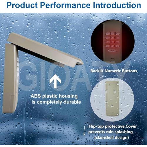 Universal Garage Door Opener Keypad for Liftmaster Chamberlain Craftsman Wayne Dalton Openers Produced Since 1993, Wireless Keypad Keyless Entry, Replaces 877/878MAX 377/977/877/66LM, Safe Security