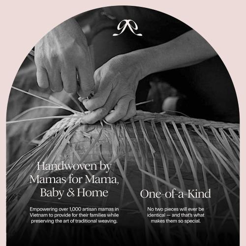 BEBE BASK Premium Wavy Scalloped Rattan Tray - Small Hand-Woven Scallop Wicker Tray - 19 x 9 x 6.5 in - Scalloped Basket - Scallop Basket