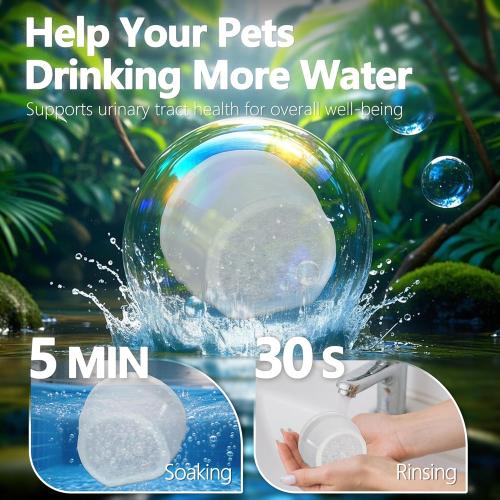 8 8 Pack Cat Water Fountain Replacement Carbon Filter Compatible with PetSafe Drinkwell Ceramic & Stainless Steel Pet Fountains for Cat Dog Water Dispensers with Replacement Foam Filters