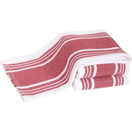 3 Pack of Chili All-Clad Dual-Purpose Kitchen Towels: Highly Absorbent - 100% Cotton, 17x30 Dish Towels for Cleaning & Drying Dishes & Glassware, 3-Pack, Chili