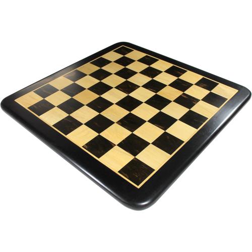 StonKraft Ebony Wooden Chess Board for Professional Chess Players - Appropriate Wooden & Brass Chess Pieces Chessmen Available Separately by Brand (21 x 21)