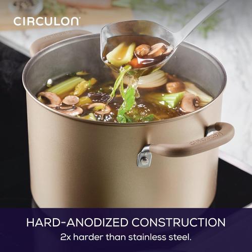 Circulon Premier Professional Hard Anodized Nonstick Cookware Induction Pots and Pans Set Nonstick, Home Essentials, 12-Piece, Bronze MISSING ACCESSORIES/PIECES