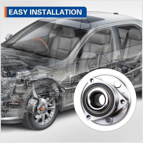 PAROD 513289 Front Rear Wheel Hub and Bearing Assembly Compatible with 2010-2016 Cadillac SRX, 2011 Saab 9-4X 6lugs w/ABS