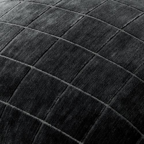 MIULEE Decorative Chenille Check Throw Pillow Covers Vintage Plaid Couch Pillows 20x20 Inch Set of 2 Neutral Boho Farmhouse Cushion Covers Modern Home Decor for Sofa Bed Living Room Black