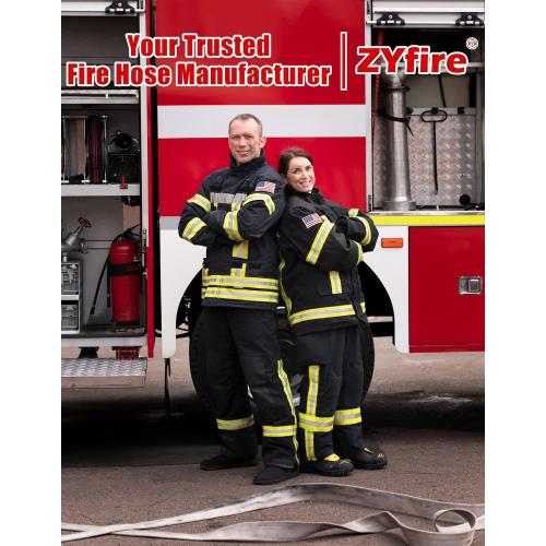 ZYfire Fire Hose 2 ID x 25 FT, NST/NH Couplings, Double Jacket TPU Lined