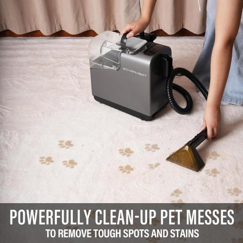 Portable Carpet Cleaner Machine with Steam and Heating Techology 122 Black