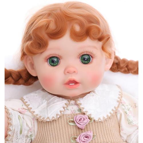 Reborn Baby Dolls – 18 Inch Realistic Reborn Toddler Doll Country-Inspired Girl with Braided Hair, Straw Hat & Floral Layered Dress, Gifts for 3  Year Old Girls, Collectors