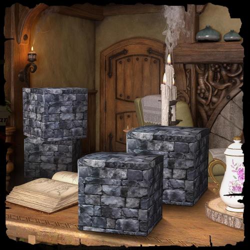 6 Pcs Large 11.81 Inch Stone Wall Boxes Medieval Themed Party Decorations Jumbo Giant Castle Brick Wall Centerpieces for Cobble Stone Brick Wall Medieval Party Birthday Party Favors Box