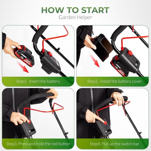 Walensee 16 Cordless Electric Reel Lawn Mower, Battery Powered Push Mower with 2×36Wh Batteries, 380W Motor 22500RPM, Precision Reel Lawn Mower for Small Yard, Garden & Golf Green