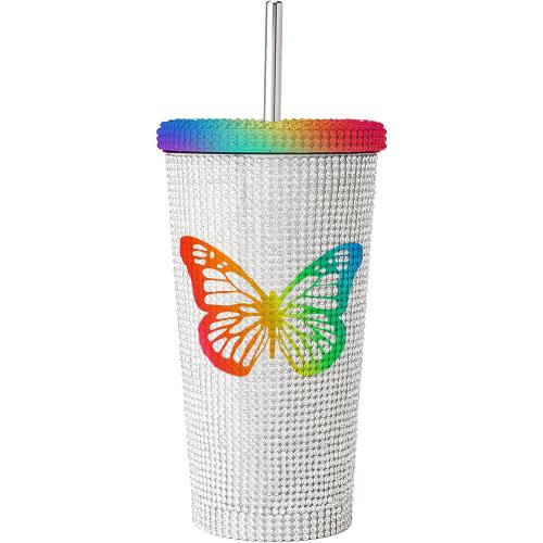 Mariah Carey Official Pride Rainbow Bedazzled Tumbler