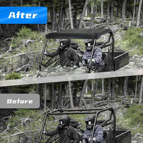 KEMIMOTO 570 Full Size Roof Plastic Hard Sport Roof, 2-Piece Combination Top Compatible with 2016-2025 Polaris Ranger 570 Full-Size Accessories