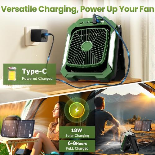 26800mAh Portable Fan Rechargeable GREEN