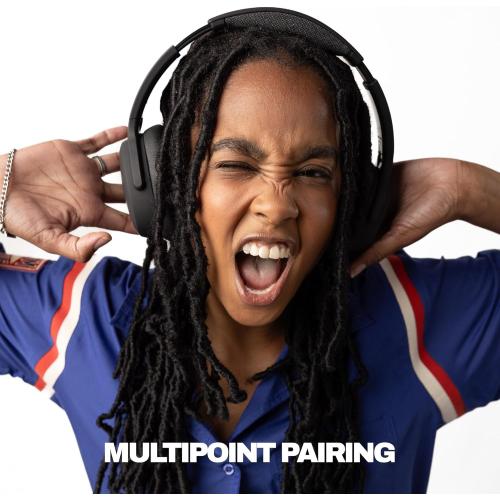 Skullcandy Crusher ANC 2 Wireless Over-Ear Bluetooth Headphones with Multi-Sensory Bass, Active Noise Cancelling, Up to 60 Hours Battery, Microphone for iPhone Android - True Black