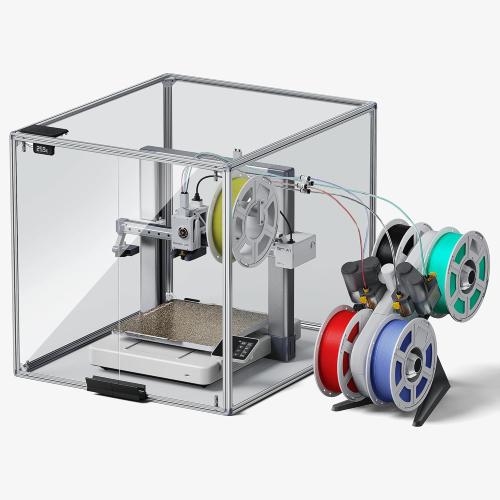 3D Printer Enclosure for Bambu Lab A1, 360° Transparent Acrylic Enclosure with LED Light, Odor Isolation Noise Reduction Constant Temperature 3D Printer Cover Box