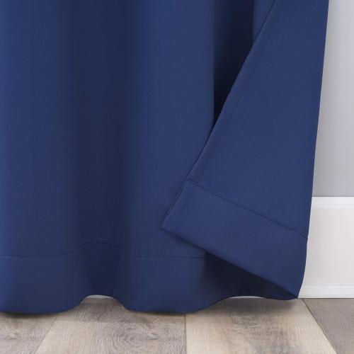 Sun Zero Riley Kids Bedroom Blackout Grommet Curtain Panel, 40 x 63, Classic Blue