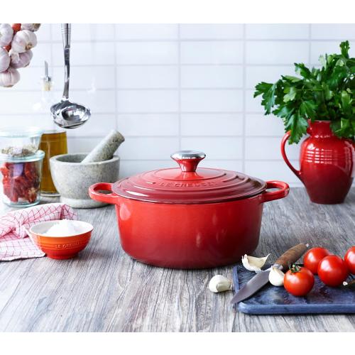 Le Creuset Enameled Cast Iron Signature Round Dutch Oven, 5.5 qt., Cerise
