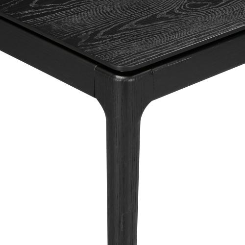 NTC Mingle 47-Inch Console Table, Modern Solid Wood Entryway Table with Hidden Drawer, Waterproof & Heat Resistant, Narrow Table for Hallway, Living Room & Foyer, Burnt Black