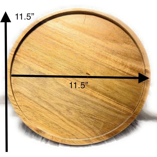 Acacia Wood Round Tray