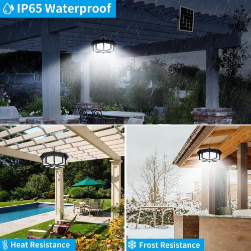 Solar Shed Light Indoor Outdoor, Aqonsie 288LED Solar Powered Motion Sensor Pendant Light Daytime Available, Solar Indoor Lights with 5 Lighting Modes & Remote for Shed Gazebo Barn Garage Home