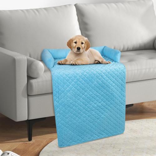 Dog Bed for Sofa, Pet Couch Cover Furniture Protector Soft Plush Fuzzy Non Slip Calming Bed Mat Machine Washable for Dogs and Cats.