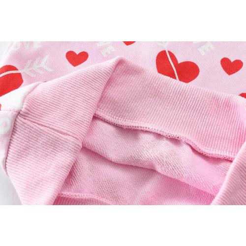 Size M Little Girls Outfits Clothes Toddler Long Sleeve Heart Print Hoodie Shirts Top   Leggings Kids Clothing Set