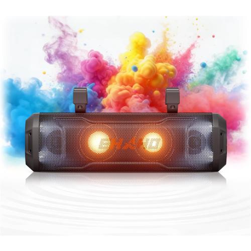 Ehaho 17-Inch UTV Sound Bar, 4-Speaker Bluetooth Golf Cart Speakers [RGB & Strobe Light] IP66 Waterproof ATV Speaker System, SXS SoundBar Compatible with Polaris RZR, CFmoto, Can-Am