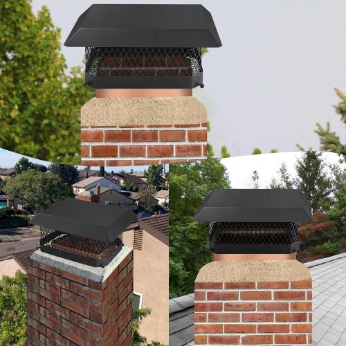 Chimney Cap 9x13 Chimney Cover,Fireplace Chimney Caps for Outside 9x13 | 9x13 Chimney Flue Cap Chimney Rain Cap,Roof Rain Guard Chimney Top Protector Chimney Exhaust Vent Cover for Flue Tile Clay