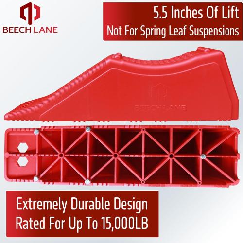 Beech Lane Tandem Trailer Ramp Provides 5.5 of Tire Lift, Makes Changing Dual Axle Trailer Tires A Breeze, 15,000LB Rating, Essential RV Safety Tool, Engineered for Extra Traction