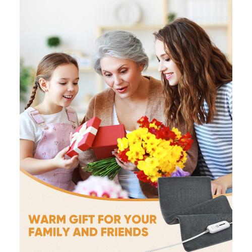 VITANEST Heating Pad for Back Pain Relief Extra Large Heating Pad for Period Cramps 18 x 33 Hot Pad for Arms, Abdomen, Shoulder, Knee 3 Heat Settings and 2H Auto-Off, Gifts for Women and Men, Gray