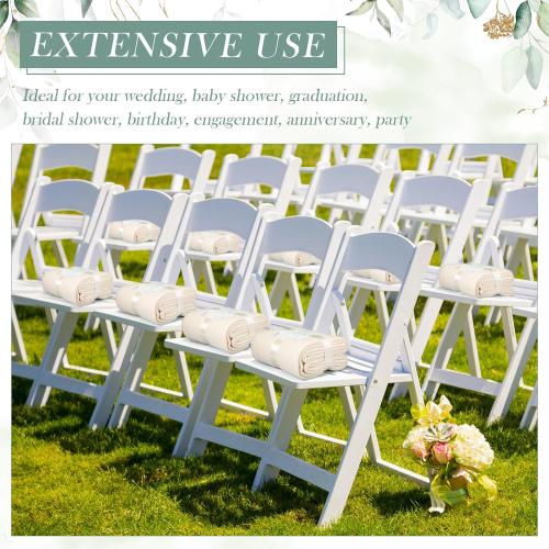 Buryeah 48 Pack Oeko-Tex Certified Wedding Flannel Throw Blanket Bulk 50 x 60 Inch Soft Fleece Lap Blanket with Thank You Cards Ribbon for Guests Sleepover Spa Slumber Gifts (Beige)